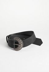 Black Wide Western Belt, C106, small