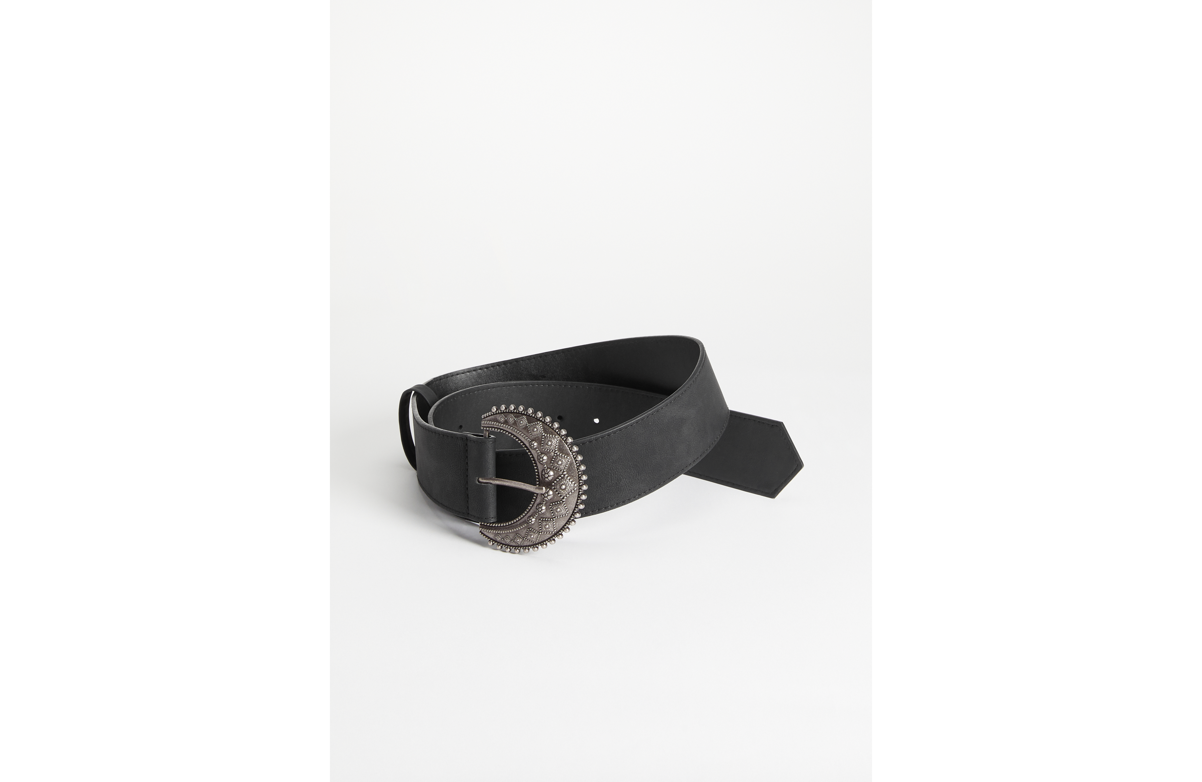 Black Wide Western Belt