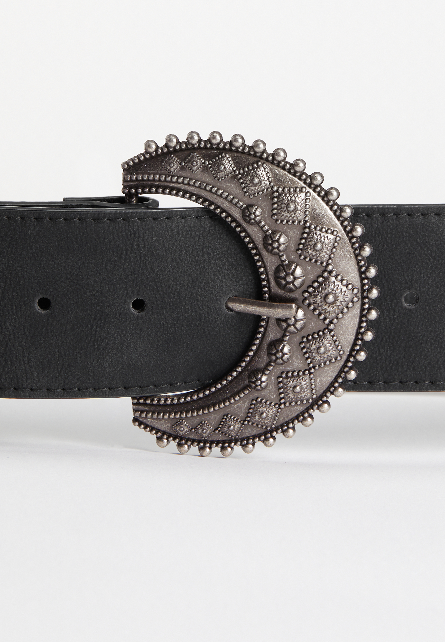 Black Wide Western Belt, C106, large