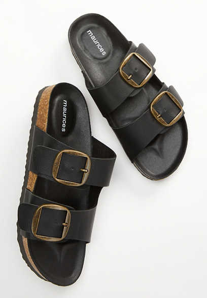 Harper Black Footbed Sandal