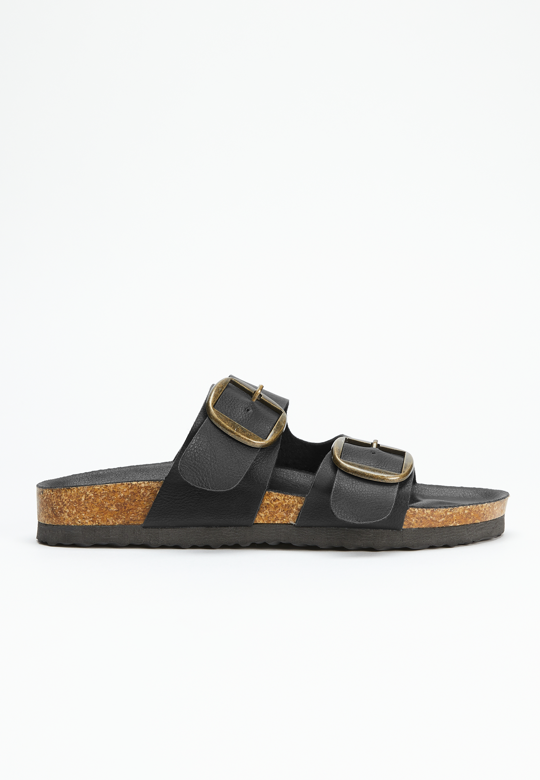 Harper Black Footbed Sandal, , large