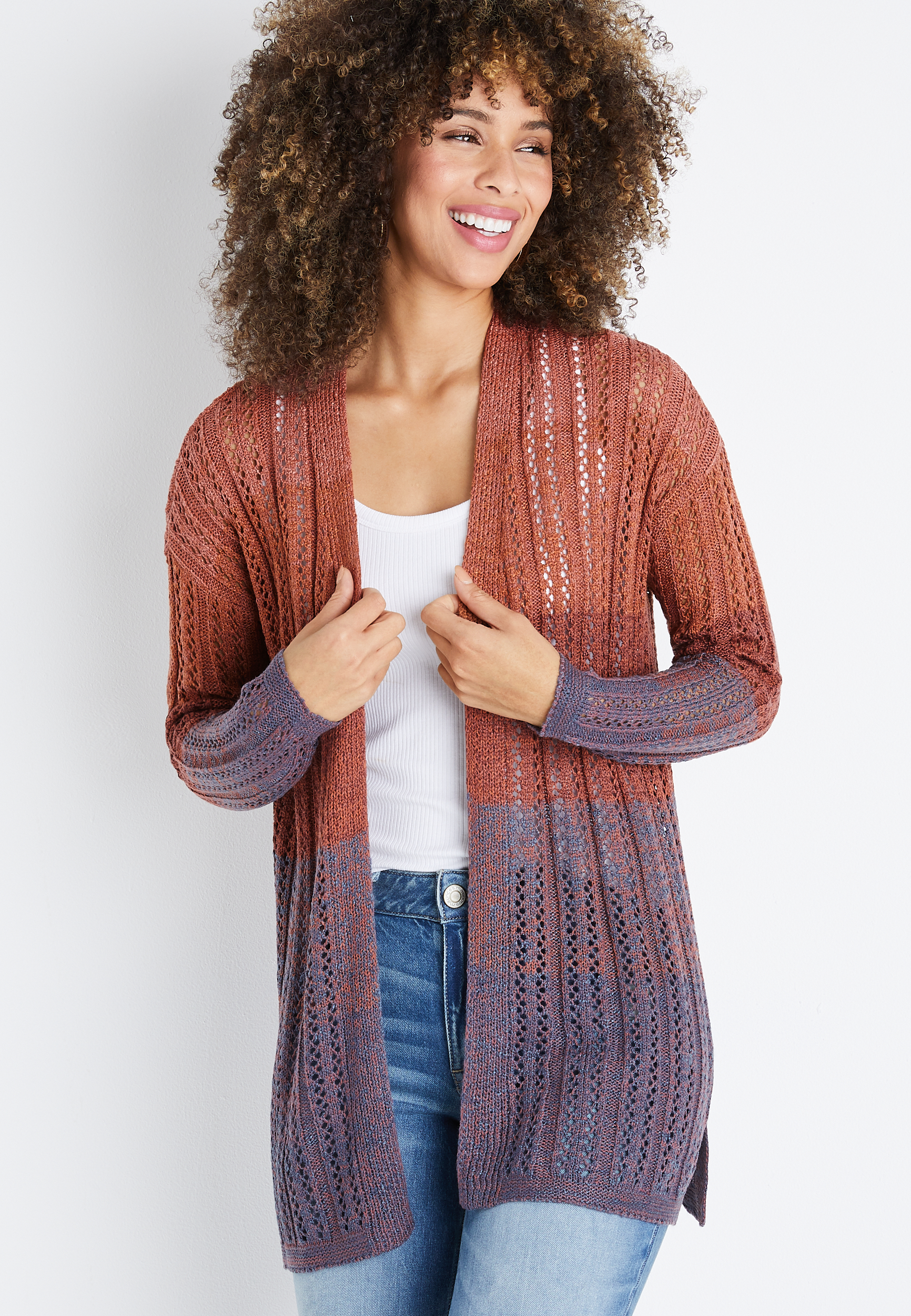 Ombre Long Sleeve Cardigan | maurices