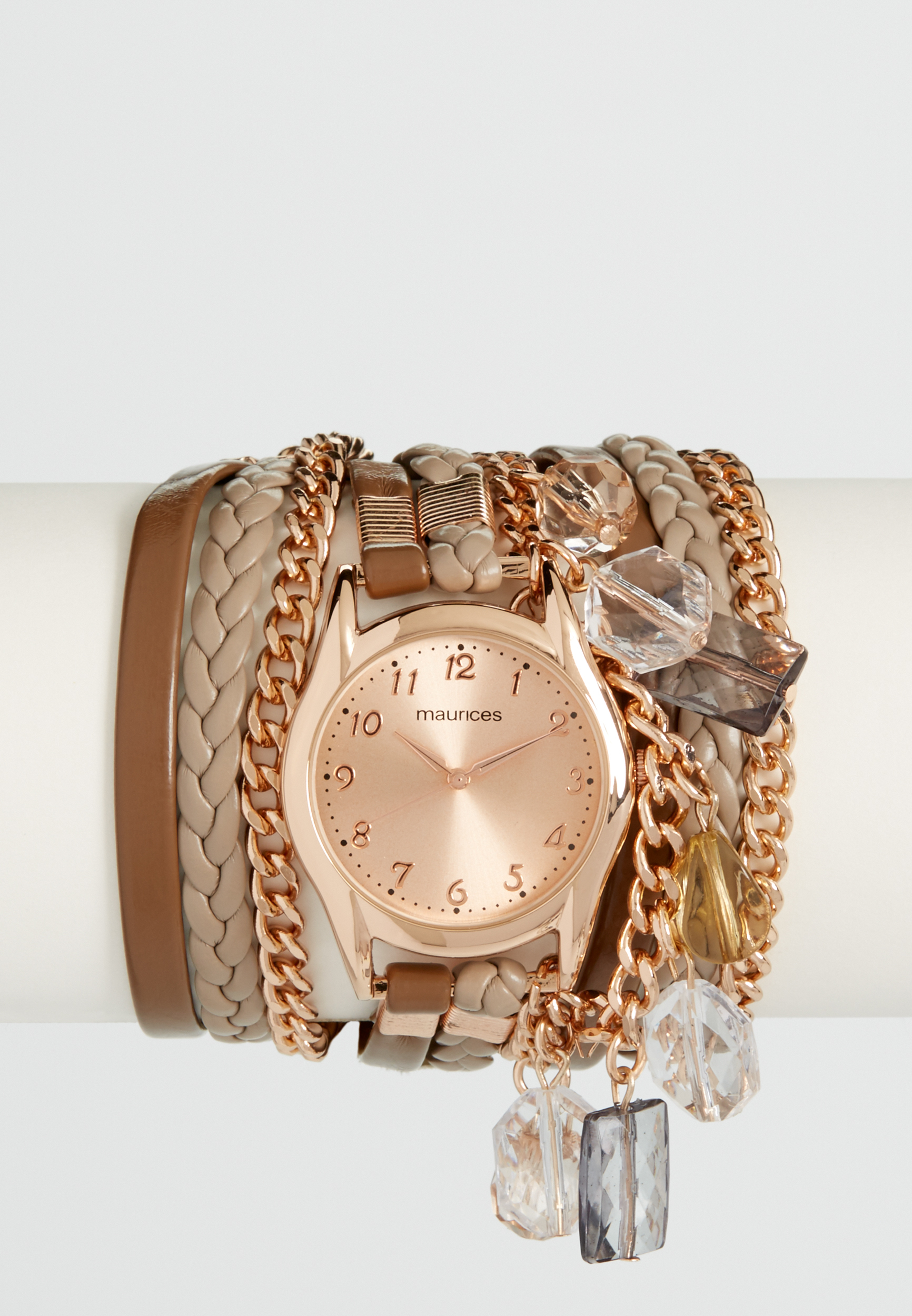 Maurices Cream & Gold Colored Wrap Watch display picture 1