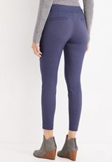 Blue Bengaline Skinny Ankle Pant, C153, small