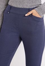 Blue Bengaline Skinny Ankle Pant, C153, small