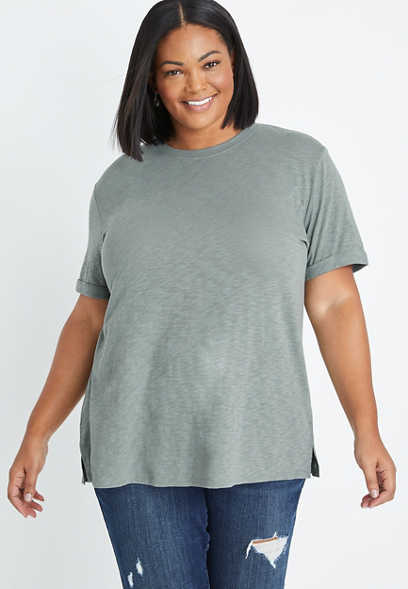Plus Size 24/7 Solid Oversized Tee