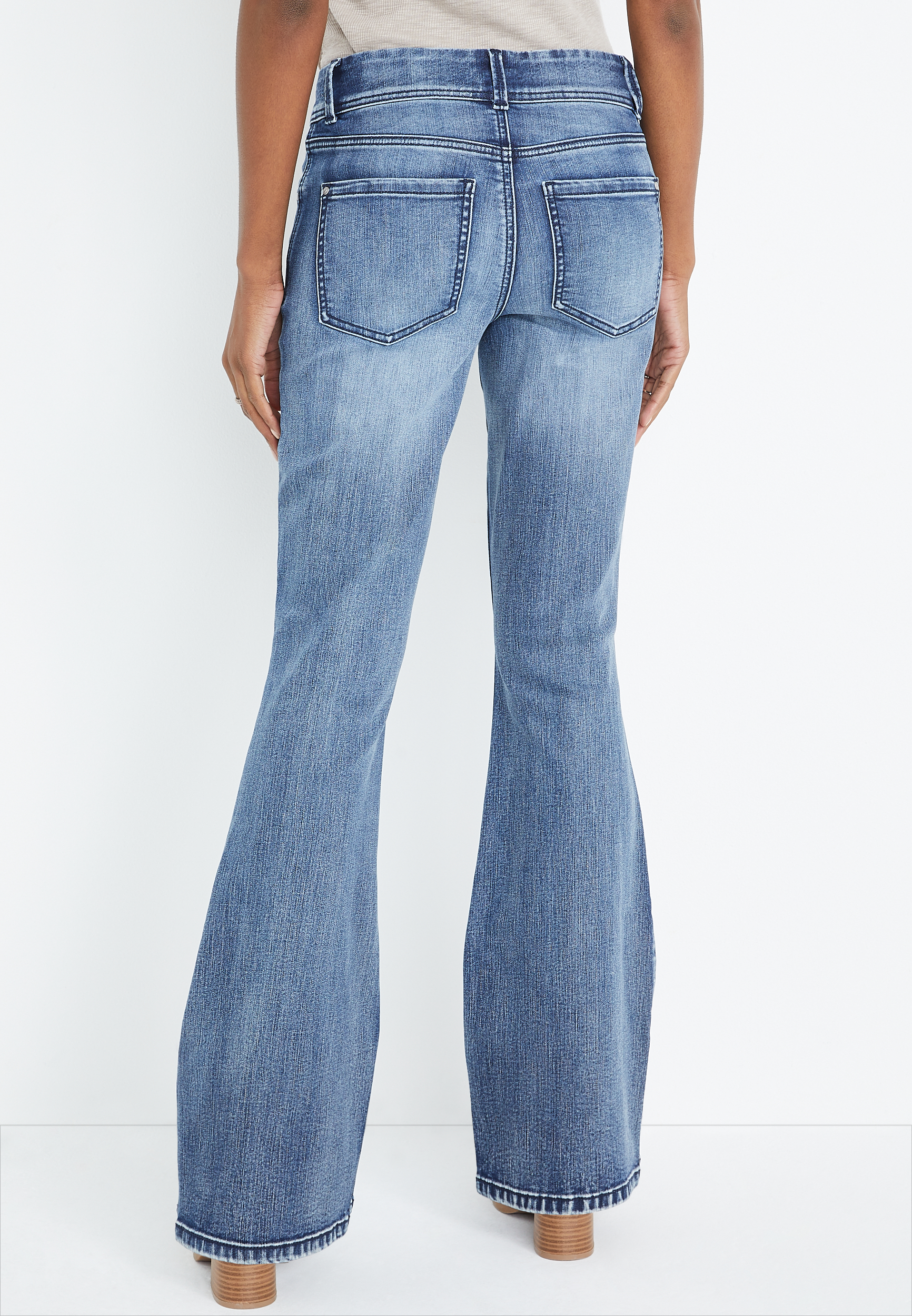 m jeans by maurices&trade; Everflex&trade; Flare Mid Rise Jean, C3337, large