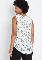 Madison White Polka Dot Tank Top, , small