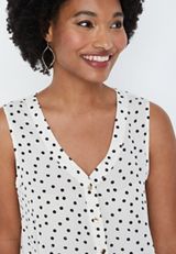 Madison White Polka Dot Tank Top, , small