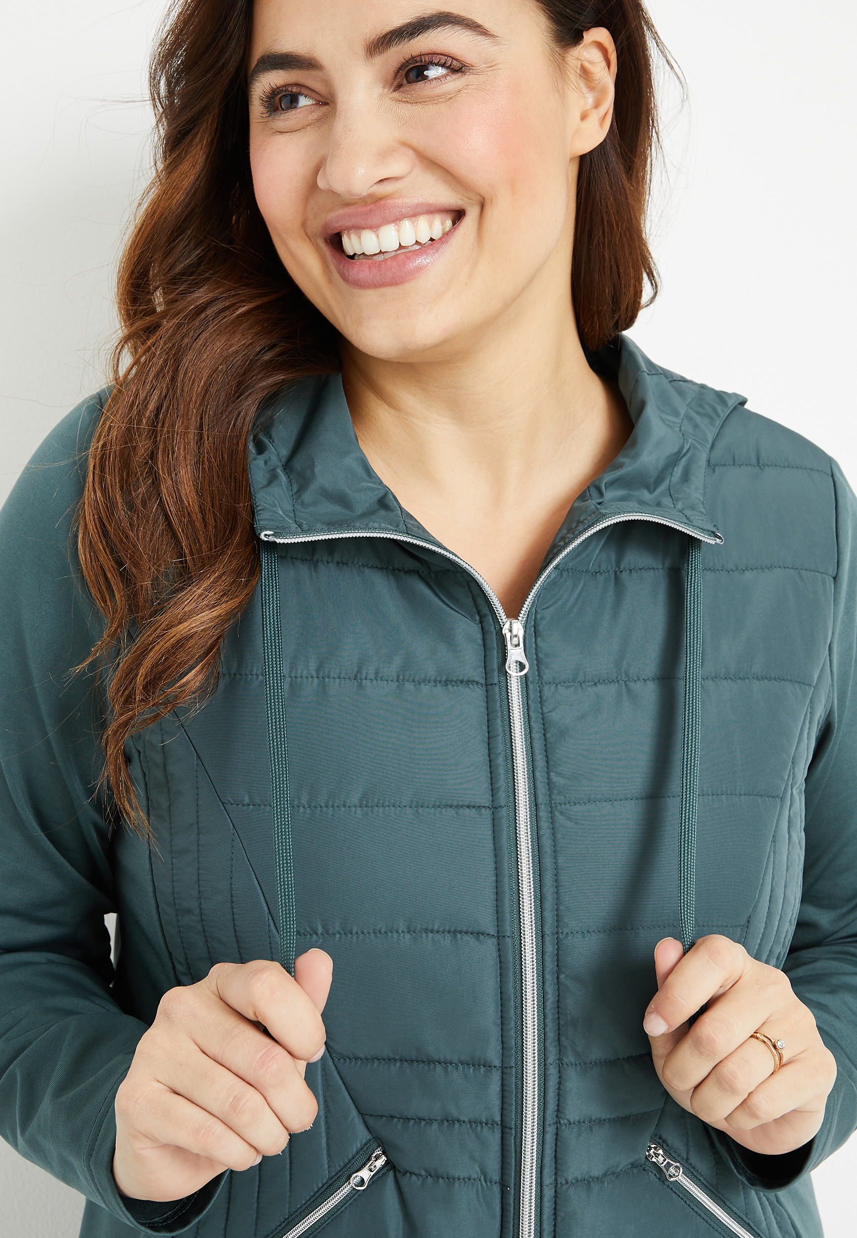 plus size quilted puffer jacket