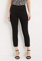 Bengaline Cropped Dress Pant, BLACK, small