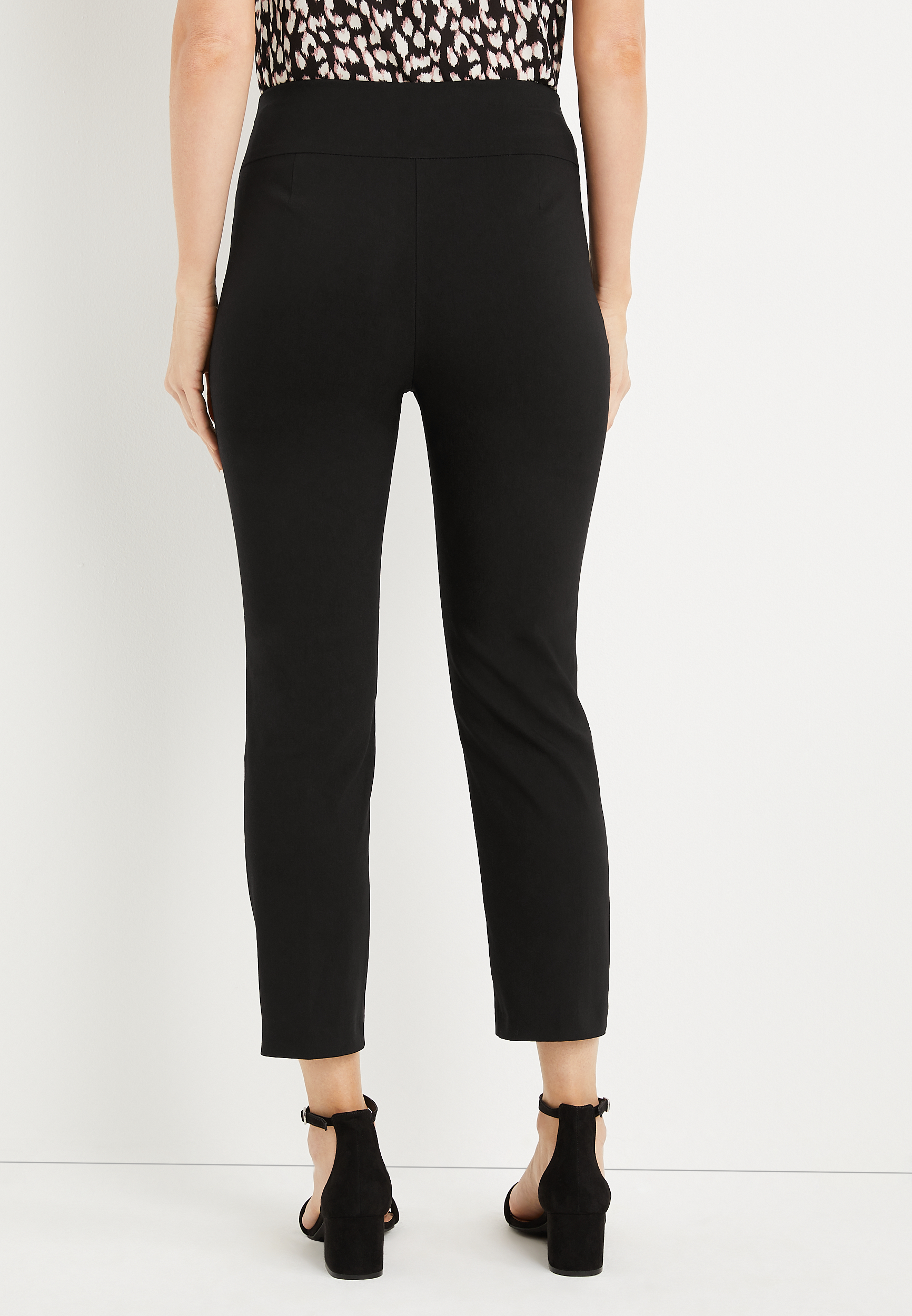 Bengaline Cropped Dress Pant, BLACK, large