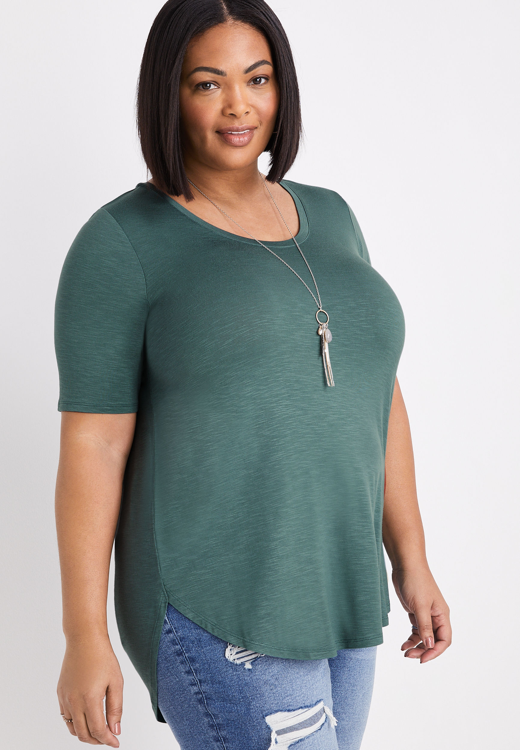 Plus Size 24/7 Flawless Solid Tunic Tee - Size 4X