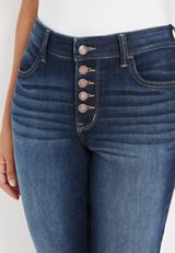 m jeans by maurices&trade; Cool Comfort High Rise Button Fly Jegging, DARK SANDBLAST, small