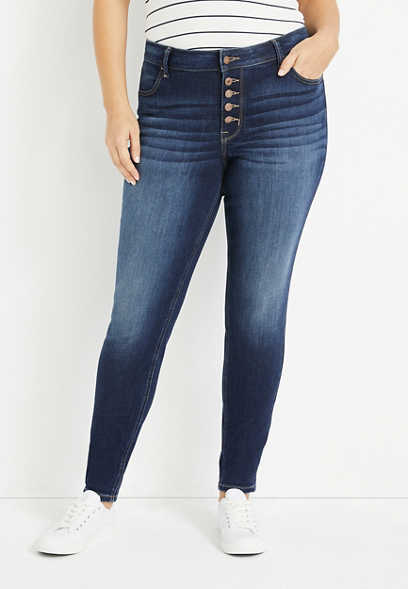 Plus Size m jeans by maurices™ Cool Comfort High Rise Button Fly Jegging