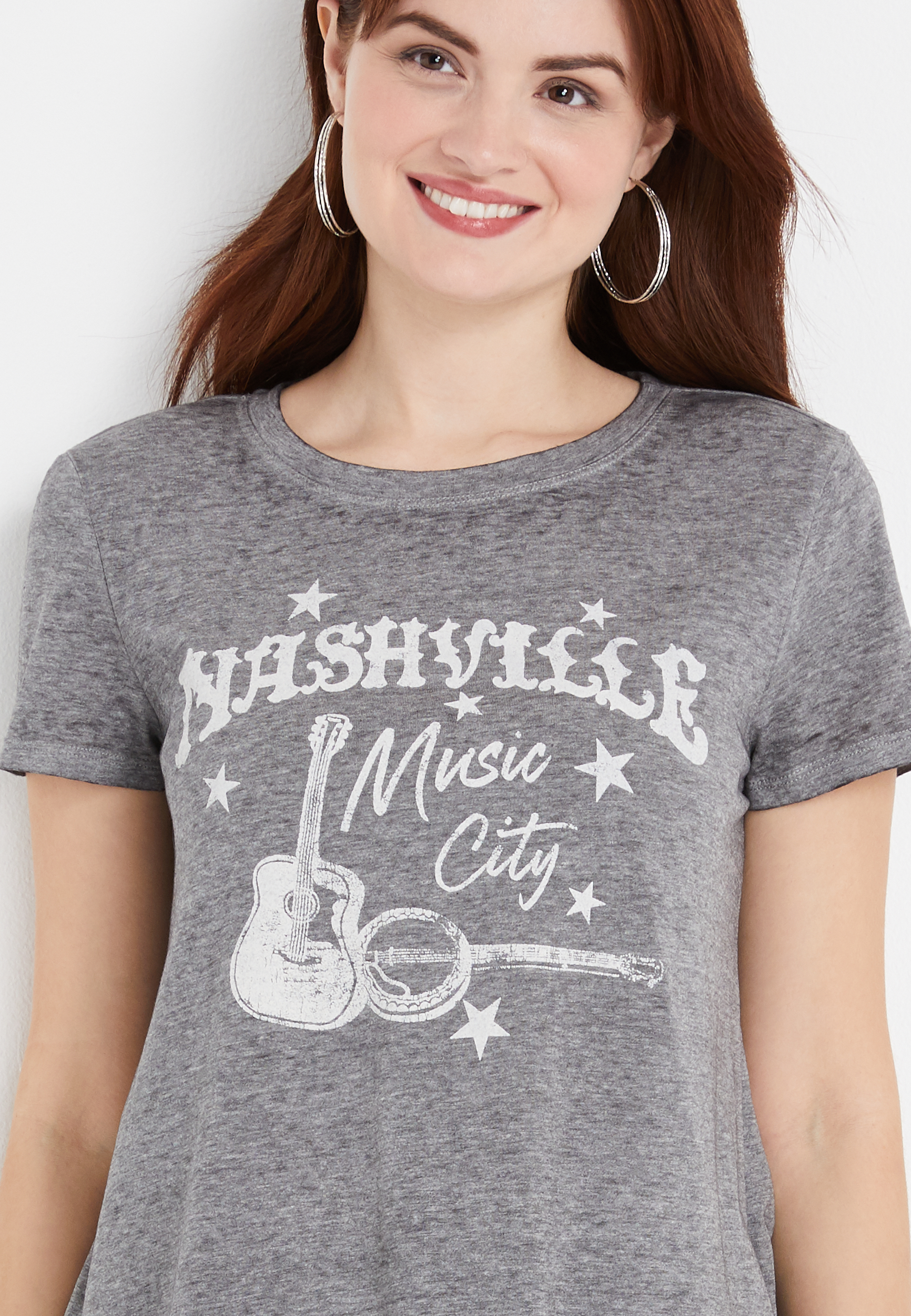 Nashville Gray Graphic Tee | maurices