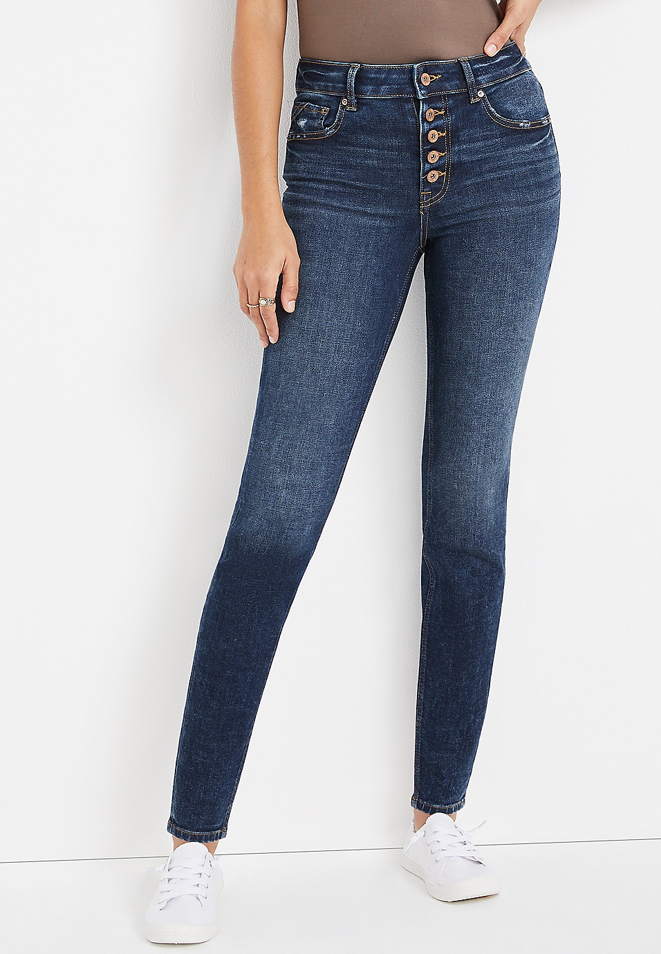 edgely™ Super Skinny High Rise Button Fly Jean