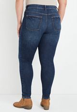 Plus Size edgely&trade; Super Skinny High Rise Button Fly Jean, C258, small