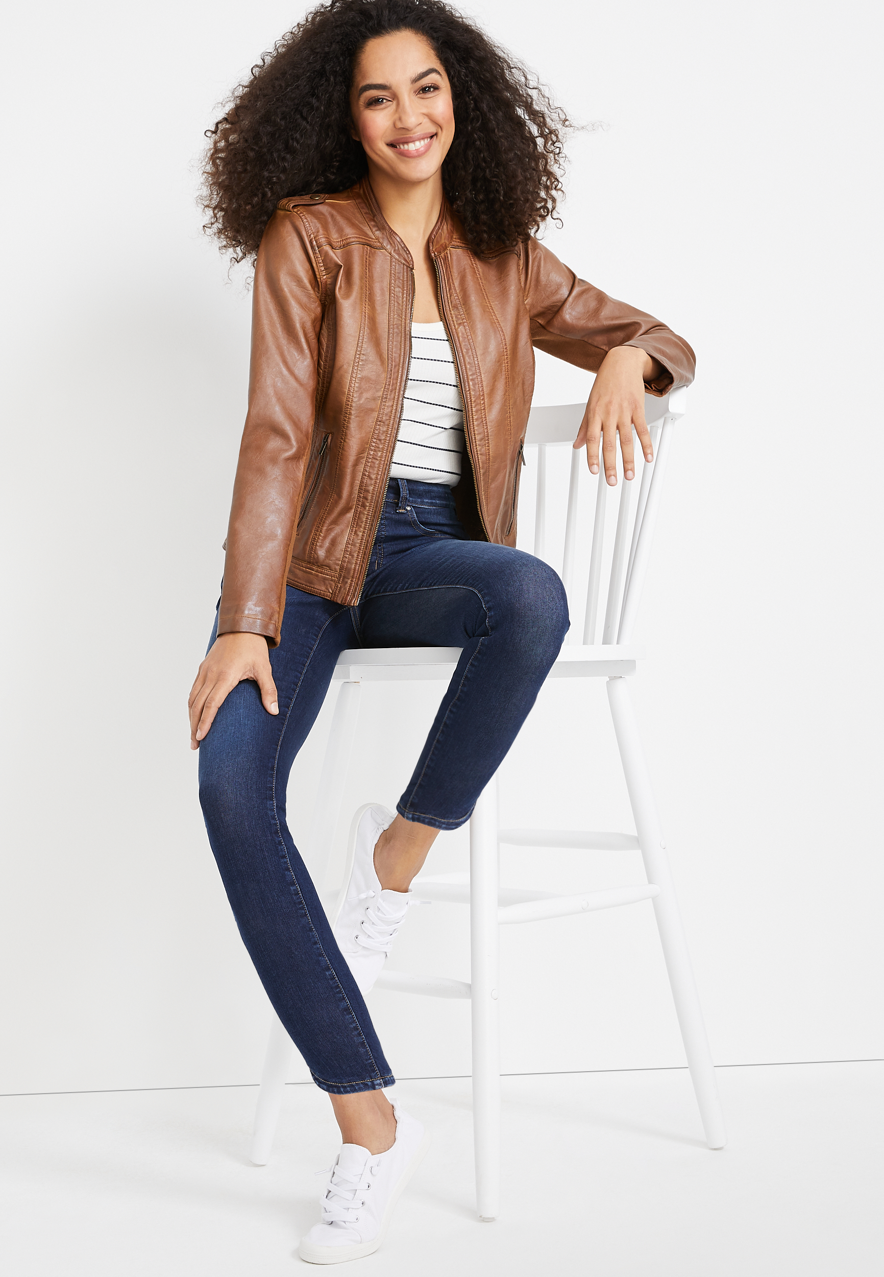 m jeans by maurices&trade; Everflex&trade; Super Skinny High Rise Tulip Hem Ankle Jean, , large