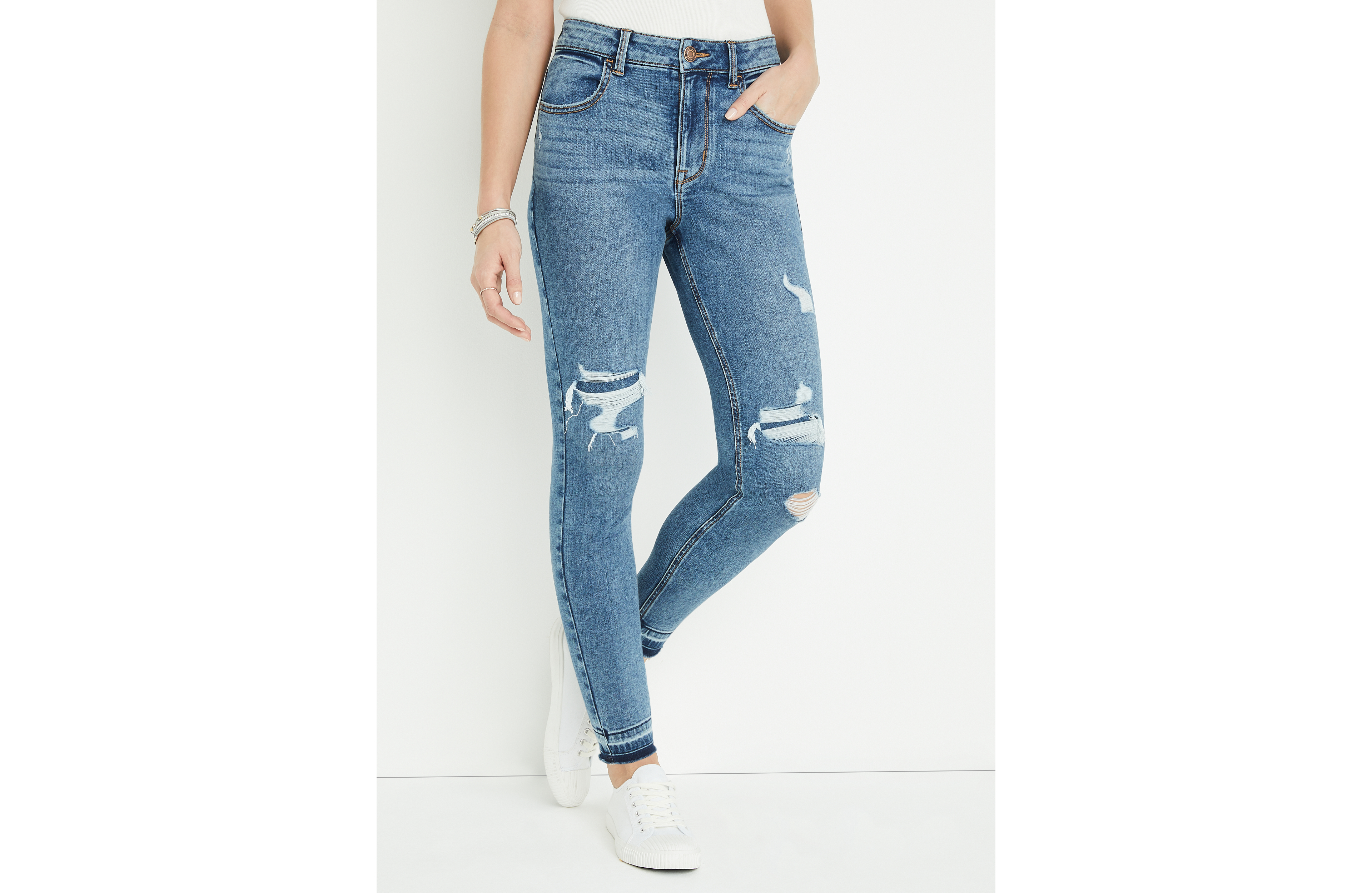 m jeans by maurices™ Cool Comfort High Rise Ripped Jegging