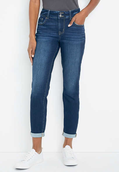 m jeans by maurices™ Cool Comfort Mid Rise Double Button Cropped Jegging