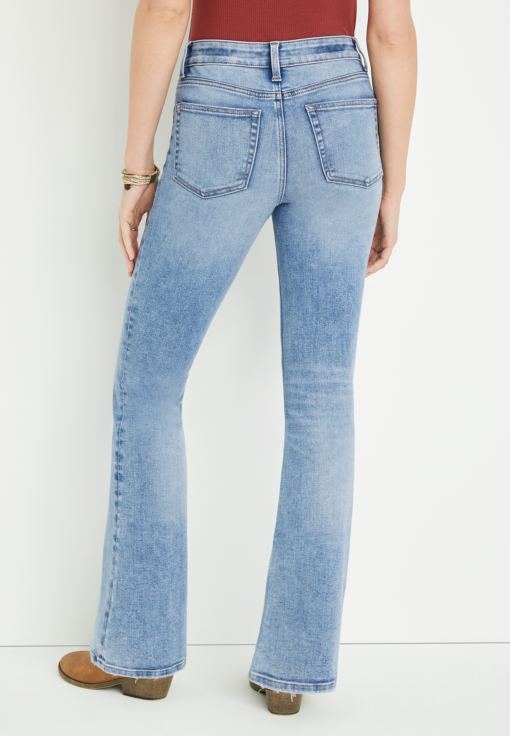 edgely&trade; Flare High Rise Jean, , large