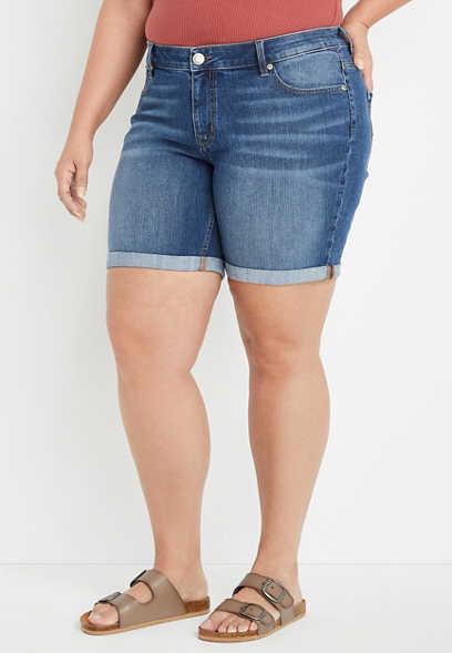 Plus Size m jeans by maurices™ Classic Mid Rise 8in Bermuda Short