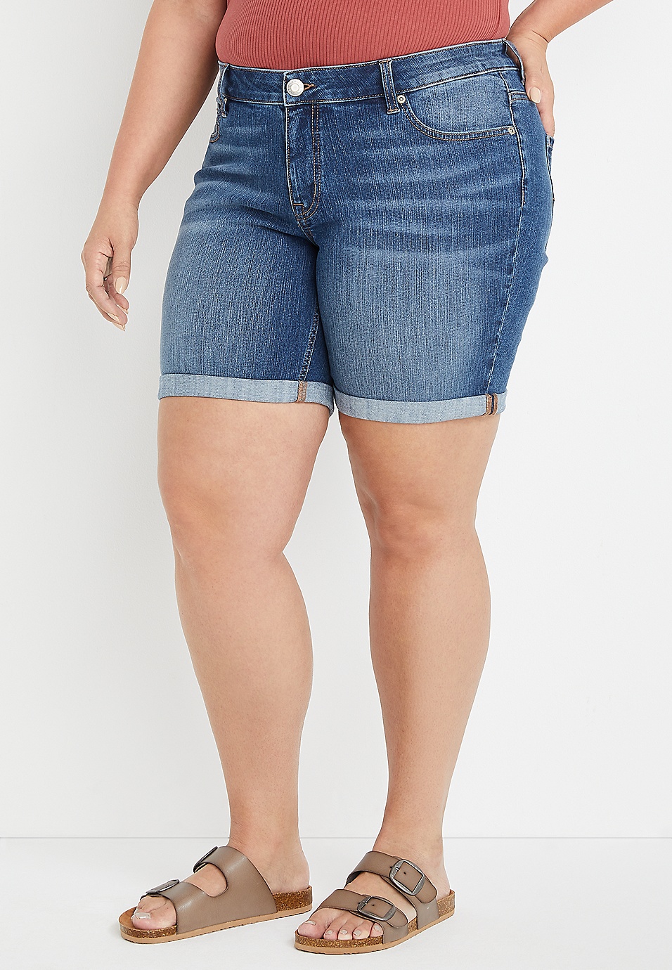 Plus Size m by maurices™ Mid Rise Bermuda Short | maurices