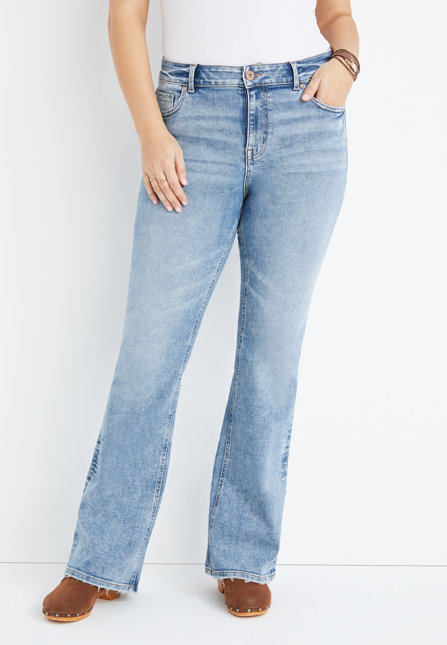 Wide Leg Jeans Plus Size Flare Bell Bottom Jeans Plus Size Edgely™ Flare  High Rise Jean Maurices