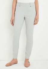 Bengaline Stripe Skinny Ankle Dress Pant, C1755, small