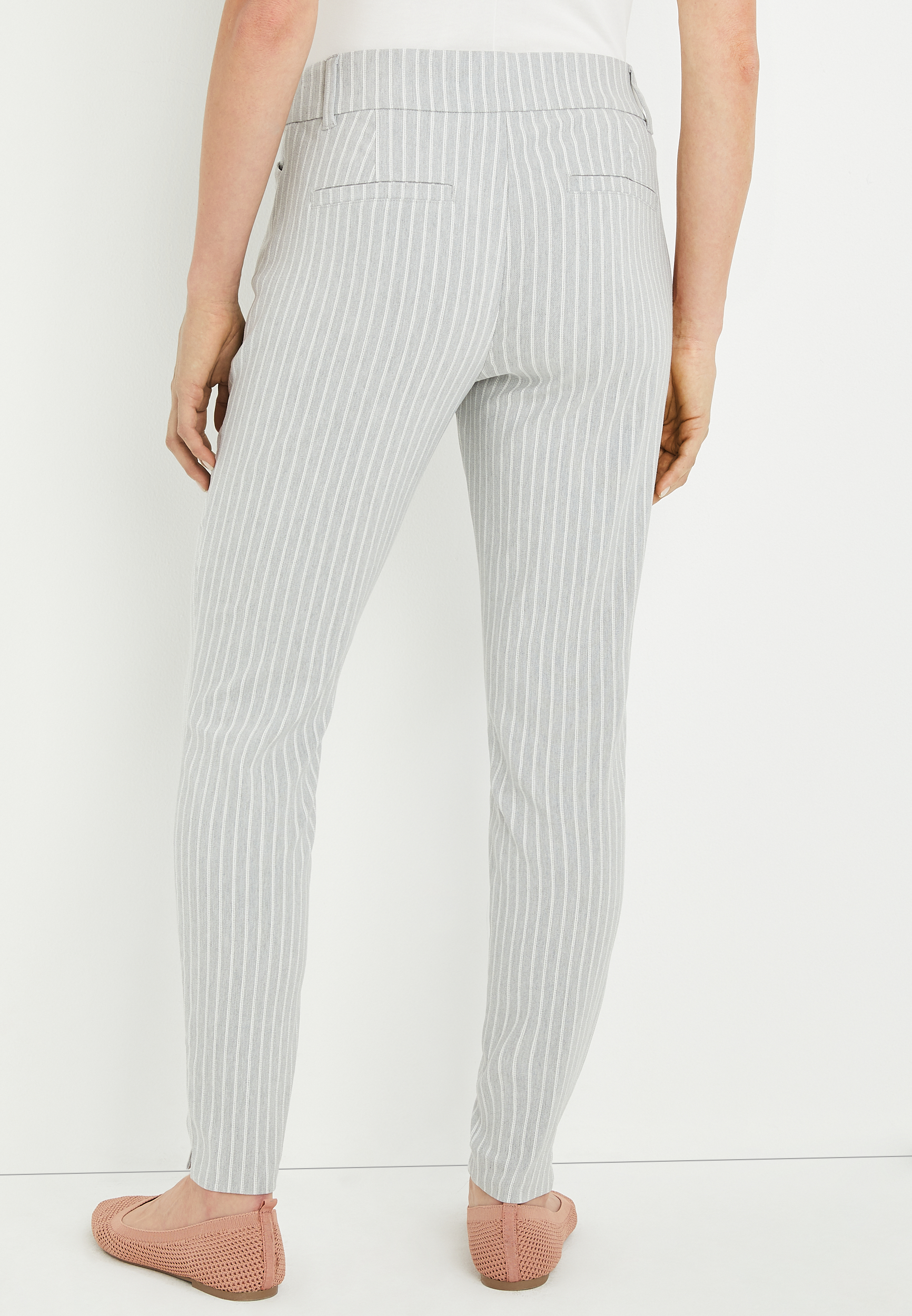 Bengaline Stripe Skinny Ankle Dress Pant, C1755, large