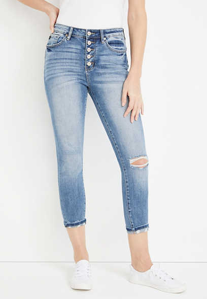 KanCan™ High Rise Ripped Cropped Jean