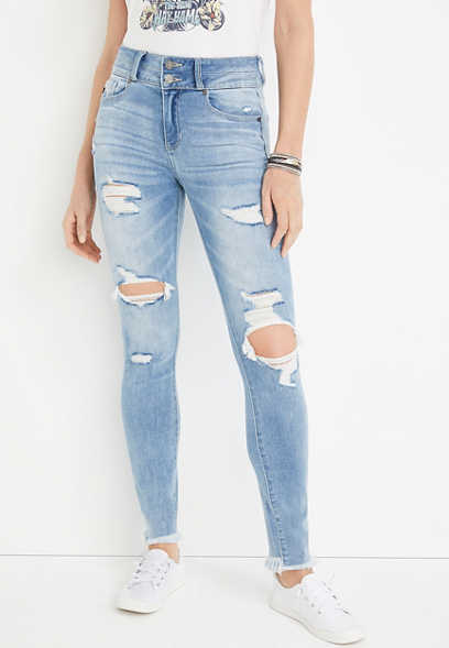 KanCan™ Skinny High Rise Double Button Jean