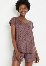 24/7 Flawless Cozy Heart Pink Dolman Sleeve Tee, C5999, small