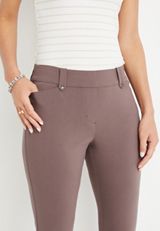 Pull On Bengaline Skinny Ankle Dress Pant, , small