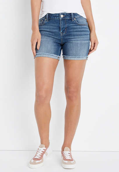 m jeans by maurices™ Classic Mid Rise 5in Cuffed Hem Short
