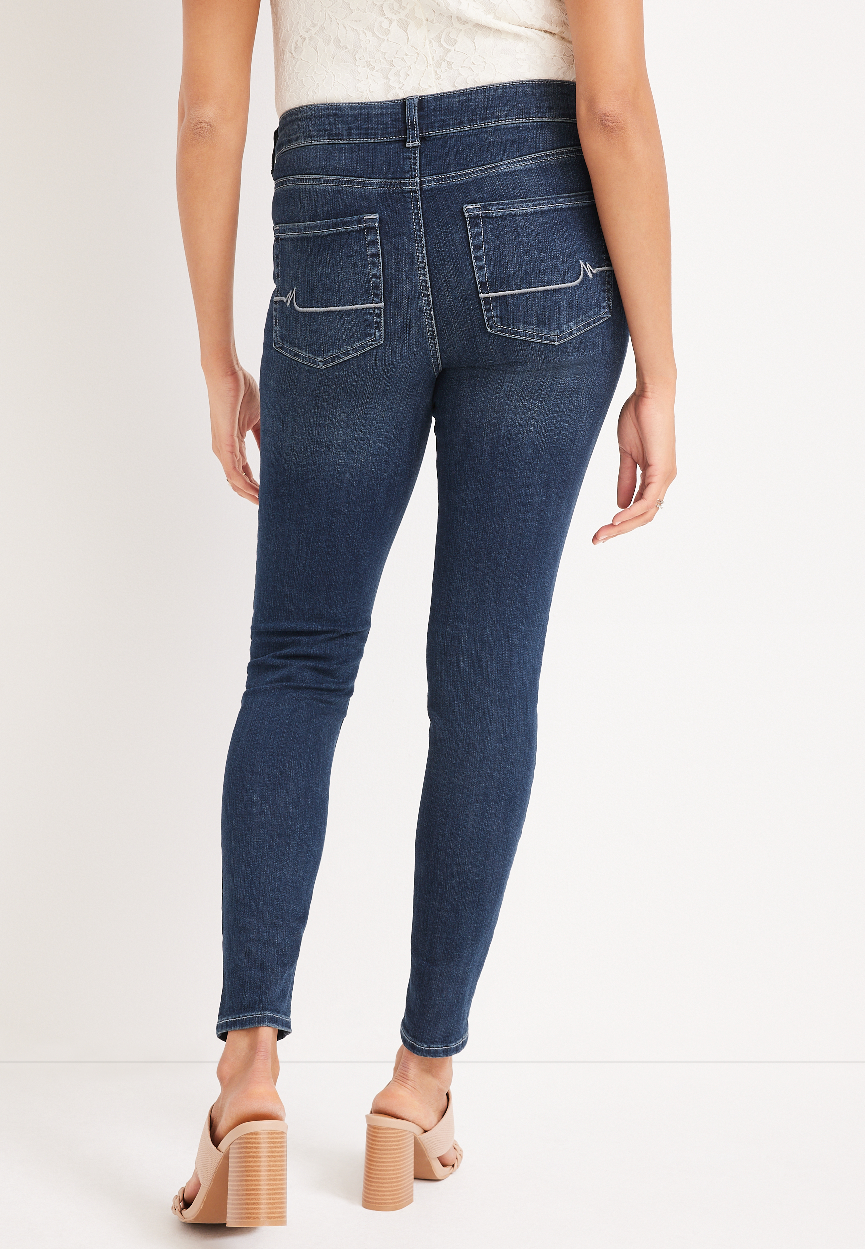 m jeans by maurices&trade; Classic Skinny Mid Fit Mid Rise Jean, , large
