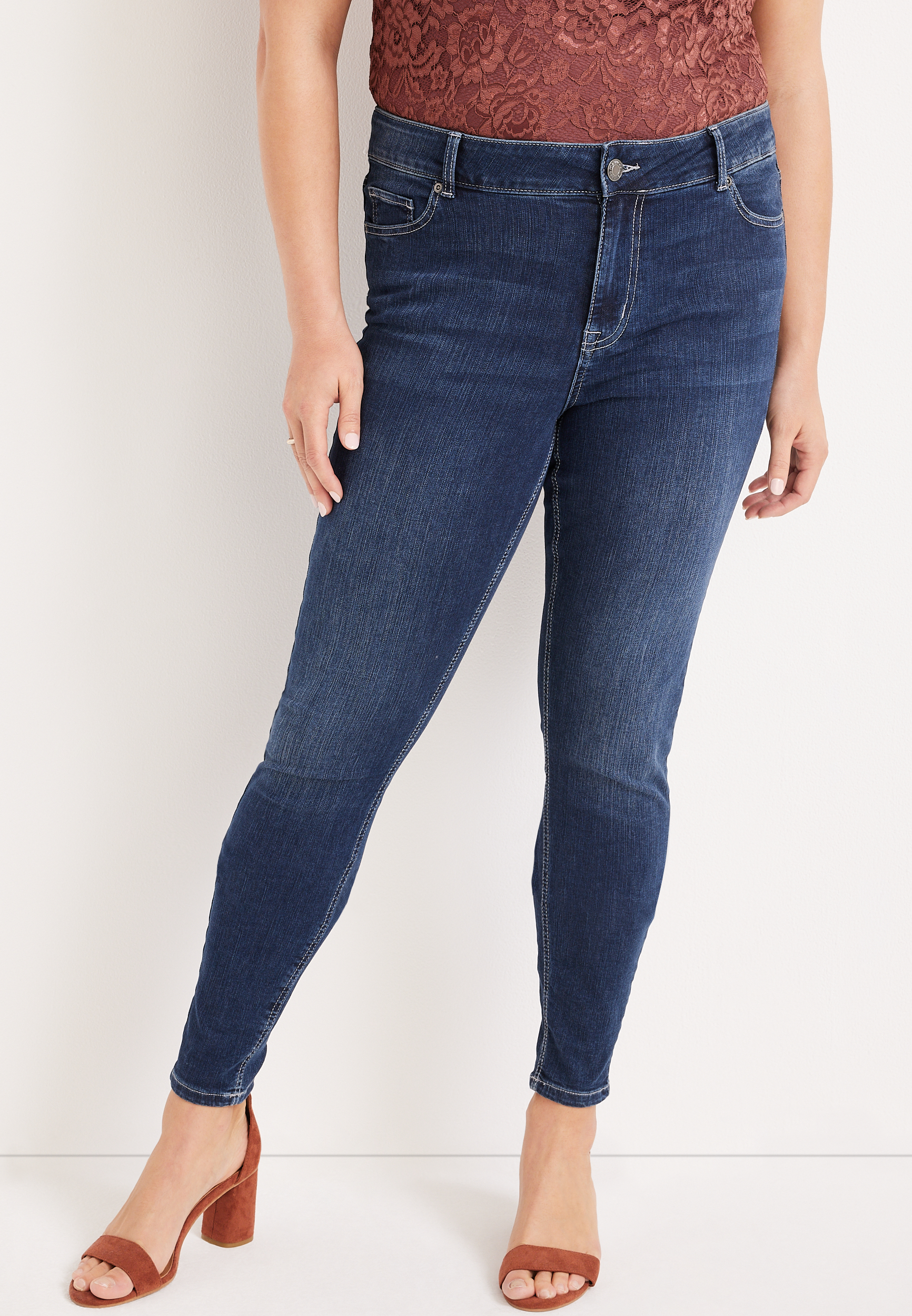Plus Size m jeans by maurices™ Classic Skinny Mid Fit Mid Rise Jean ...