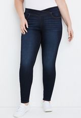 Plus Size m jeans by maurices&trade; Cool Comfort Crossover High Rise Pull On Super Skinny Jean, , small