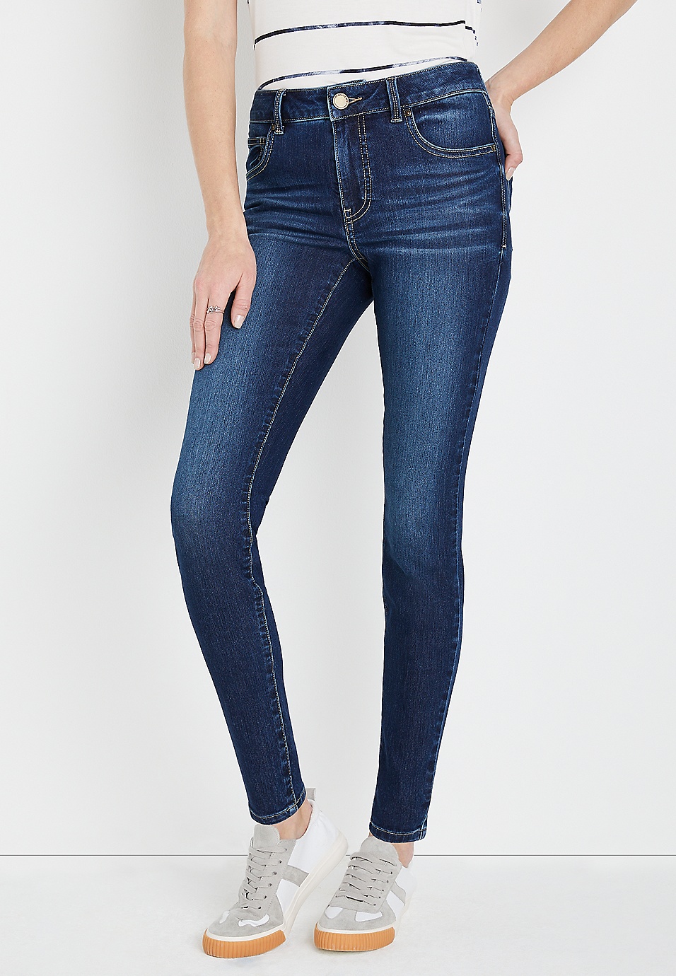 m jeans by maurices™ Everflex™ Super Skinny Mid Rise Ankle Jean