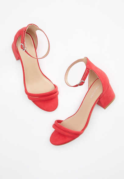 Kate Faux Suede Red Heel