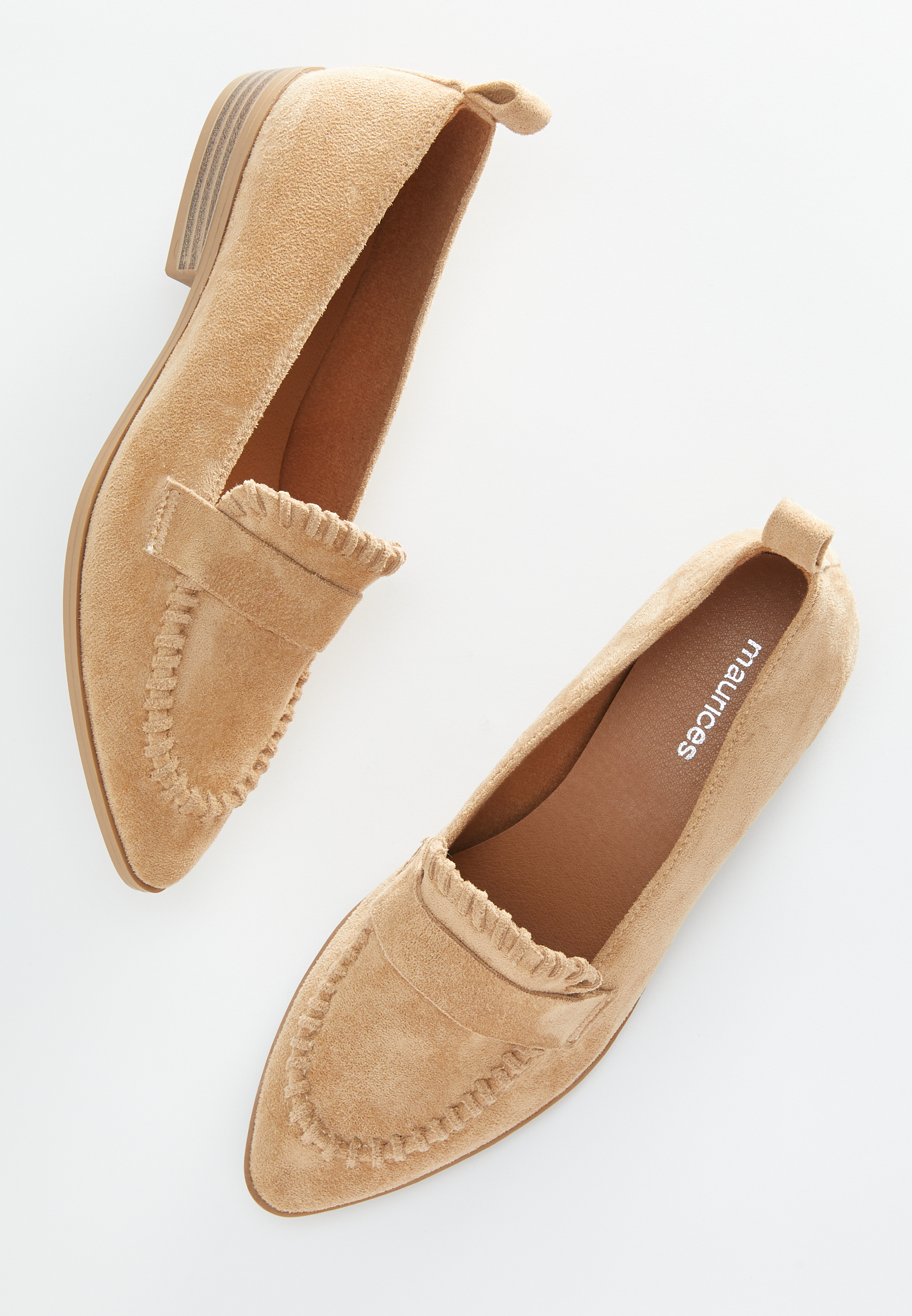 Nelly Tan Faux Suede Pointed Toe Loafer maurices