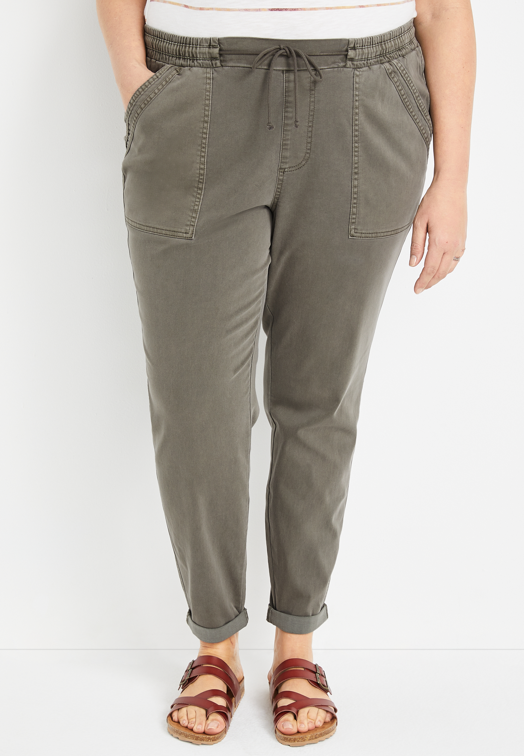 Plus Size Solid Weekender Pant maurices