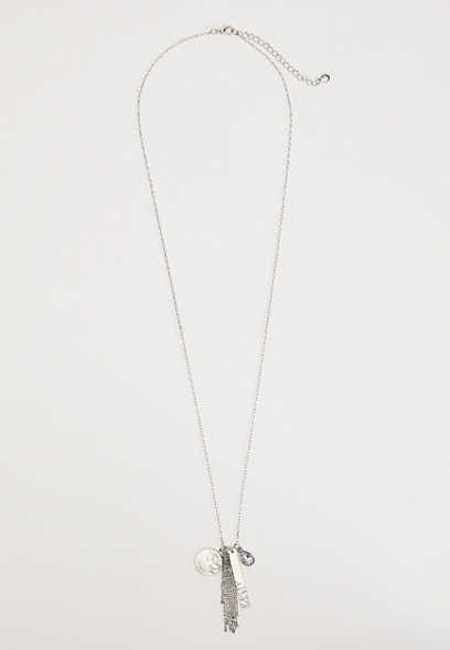 Silver Cluster Pendant Necklace