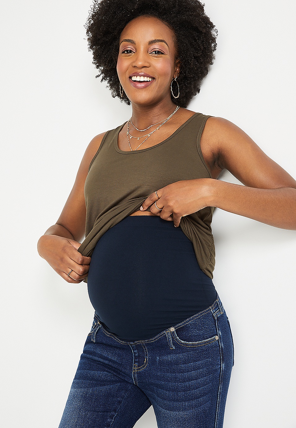 KanCan™ Skinny Over The Bump Frayed Hem Maternity Jean | maurices