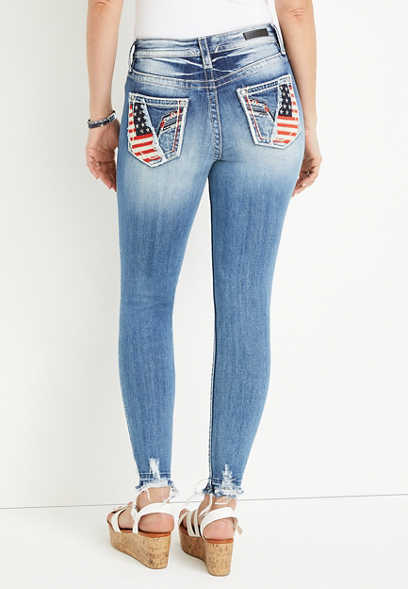 Vigoss® Skinny Heritage Mid Rise Americana Jean