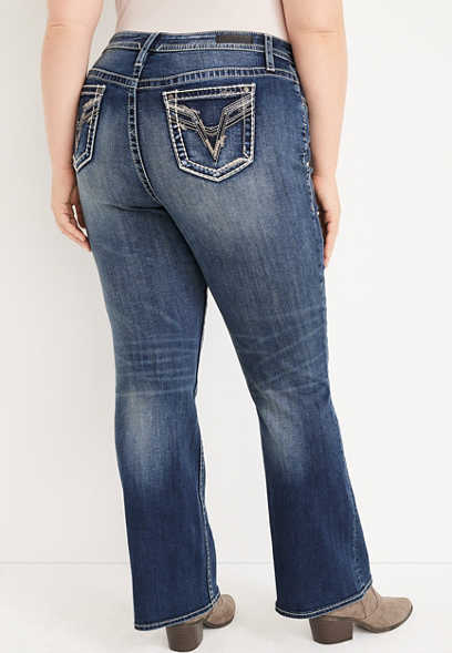 Plus Size Vigoss® Flare Mid Rise Jean