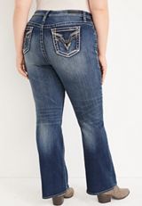 Plus Size Vigoss&reg; Flare Mid Rise Jean, , small