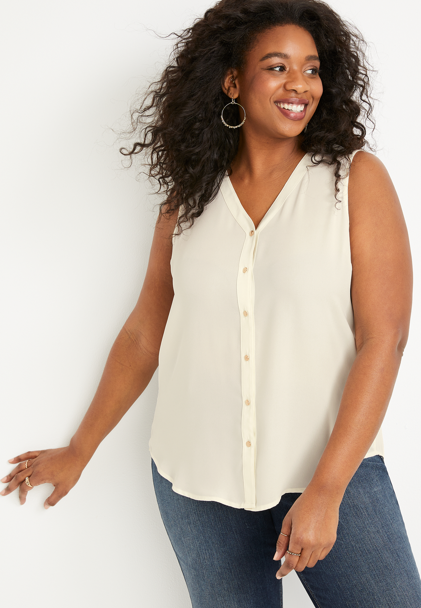 Women's plus outlet sleeveless tops