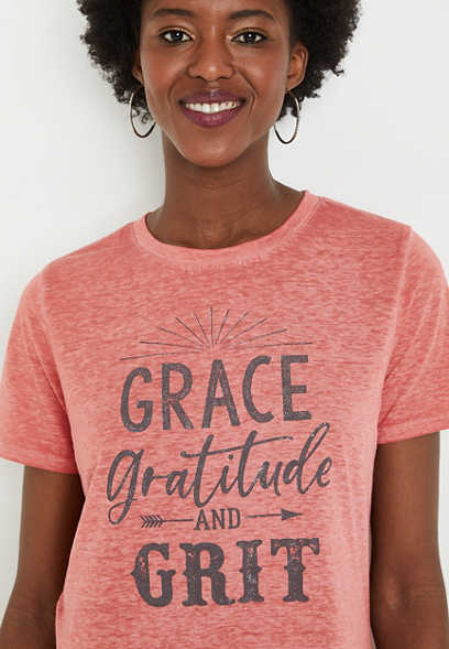Grace Gratitude and Grit Graphic Tee